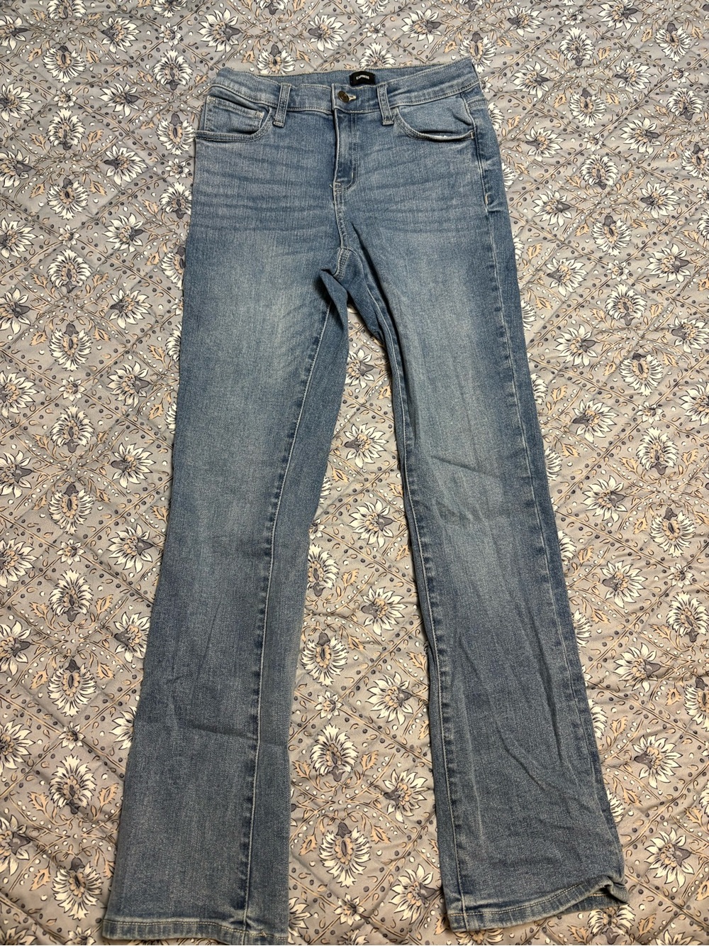 Express Women's Light Blue Flare Jeans